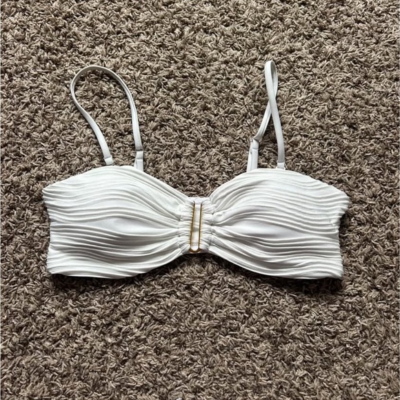 SHEIN White Ribbed Triangle Bikini Set - Picture 3 of 4